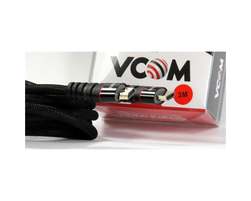 Кабель HDMI 19M/M ver. 2.0 черные коннекторы, 3m VCOM <CG526S-B-3M> Blister