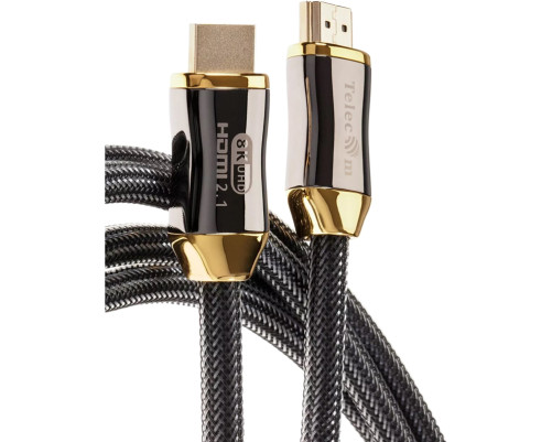 Кабель HDMI 19M/M,ver. 2.1, 8K@60 Hz 3m метал разъемы, нейлоновая оплетка Telecom <TCG300-3M>