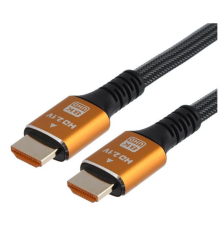 Кабель GoPower Ultra High Speed HDMI (m)-HDMI (m) 2.0м нейлон ver.2.1 8K 60Hz серый в пакете (1/150)