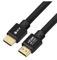 Кабель PROF 1.5m HDMI 2.0, черный ECO Soft капрон, AL корпус черный, HDR 4:4:4, Ultra HD, 4K 60Hz/5K*30Hz, 3D, 18.0 Гбит/с, 28AWG, GCR-54986