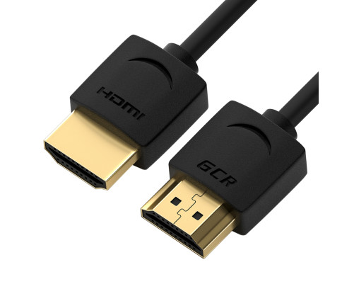 Кабель SLIM 1.5m HDMI 2.0, черный Slim, OD3.8mm, HDR 4:2:2, Ultra HD, 4K 60 fps 60Hz, 3D, AUDIO, 18.0 Гбит/с , 32/32 AWG, GCR-51595