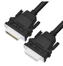 Кабель удлинительный 5.0m DVI-D, черный, DVI/DVI, 25M/25F, FullHD, 28 AWG, GCR-54718