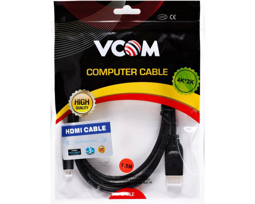 Кабель HDMI-19M --MicroHDMI-19M ver 2.0 1.5m VCOM <CG587-1.5M>