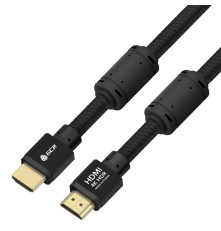 Кабель Premium 0.5m HDMI 2.1, ECO Soft капрон, черно-красный, HDR 4:4:4, Ultra HD, 8K 60Hz/4K*120Hz, 3D, 48 Гбит/с, 3 Х экран с армированием, GCR-55763