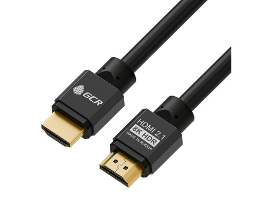 Кабель 0.5m HDMI 2.1, черный, 8K 60Hz, 4K 144Hz, динамический HDR, 4:4:4, Ultra HD, 48.0 Гбит/с, 2 Х экран, армирование, GCR-55549