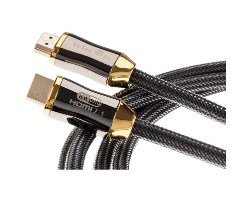 Кабель HDMI 19M/M,ver. 2.1, 8K@60 Hz 3m метал разъемы, нейлоновая оплетка Telecom <TCG300-3M>