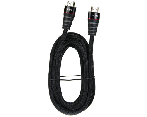 Кабель HDMI 19M/M ver. 2.0 черные коннекторы, 3m VCOM <CG526S-B-3M> Blister