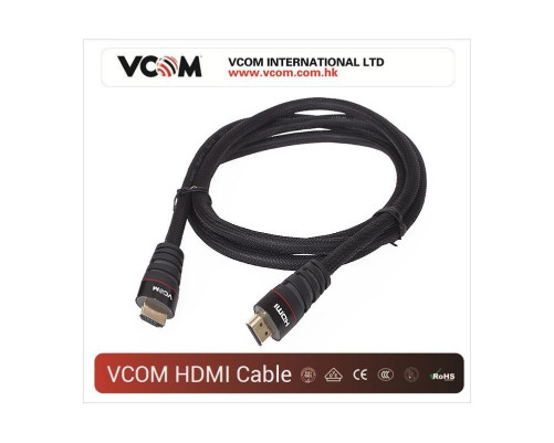 Кабель HDMI 19M/M ver. 2.0 черные коннекторы, 3m VCOM <CG526S-B-3M> Blister