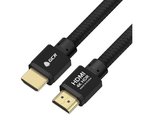 Кабель Premium 1.5m HDMI 2.1, ECO Soft капрон, черный, HDR 4:4:4, Ultra HD, 8K 60Hz/4K*120Hz, 3D, 48 Гбит/с, 3 Х экран с армированием, GCR-55767