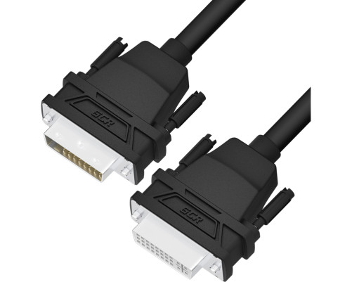 Кабель удлинительный 1.5m DVI-D, черный, DVI/DVI, 25M/25F, FullHD, 28 AWG, GCR-54714