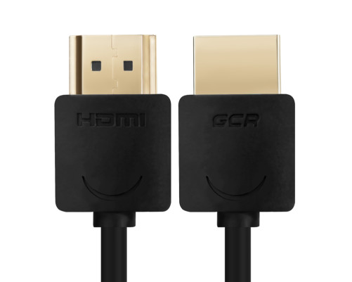 Кабель SLIM 1.5m HDMI 2.0, черный Slim, OD3.8mm, HDR 4:2:2, Ultra HD, 4K 60 fps 60Hz, 3D, AUDIO, 18.0 Гбит/с , 32/32 AWG, GCR-51595