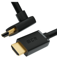 Кабель 1.0m HDMI 2.0, M/M верхний угол, черный, HDR 4:2:2, Ultra HD, 4K 60 fps 60Hz/5K*30Hz, 3D, AUDIO, 18.0 Гбит/с, 28/28 AWG, GCR-52318