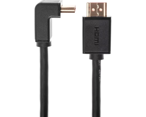 Кабель HDMI---HDMI ver 2.0 угловой коннектор 90град  3м,Telecom <TCG225-3M>