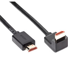 Кабель HDMI---HDMI ver 2.0 угловой коннектор 90град  3м,Telecom <TCG225-3M>