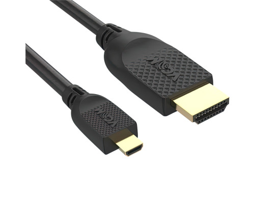 Кабель HDMI-19M --MicroHDMI-19M ver 2.0 1.5m VCOM <CG587-1.5M>