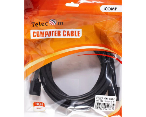 Кабель HDMI-19M --- HDMI-19M ver 2.0+3D/Ethernet ,3m, 2 фильтраTelecom <TCG215F-3M>