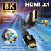 Кабель 0.5m HDMI 2.1, черный, 8K 60Hz, 4K 144Hz, динамический HDR, 4:4:4, Ultra HD, 48.0 Гбит/с, 2 Х экран, армирование, GCR-55549