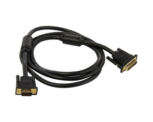 Кабель Vention DVI-I Dual link 24+5M/VGA 15M с ферритовым фильтром - 3м.