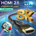 Кабель Premium 7.5m HDMI 2.1, ECO Soft капрон, черно-красный, HDR 4:4:4, Ultra HD, 8K*30Hz/4K*120Hz, 3D, 48 Гбит/с, 3 Х экран с армированием, GCR-55775