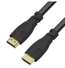 Кабель PROF 15.0m HDMI версия 2.0, черный, OD9.0mm, 28/24 AWG, позолоченные контакты, Ethernet 18.0 Гбит/с, 3D, 4K GCR-HM313-15.0m, тройной экран