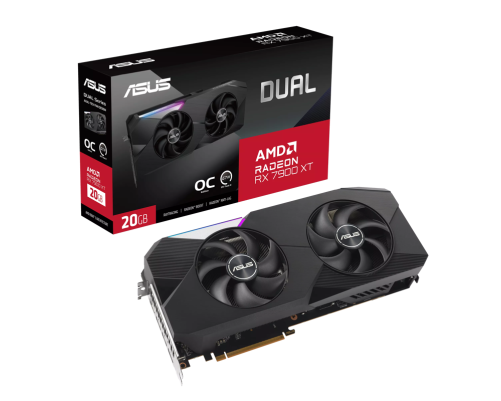 Видеокарта ASUS AMD RADEON DUAL-RX7900XT-O20G 20GB, GDDR6/320-bit, PCIe 4.0, 1xHDMI 2.1, 3xDP, 3-slot  90YV0IV2-M0NA00