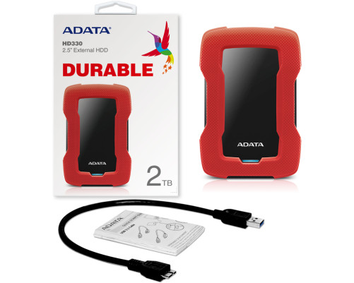 Внешний жесткий диск 2TB ADATA HD330 (Red) AHD330-2TU31-CRD