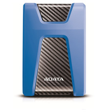 Внешний жесткий диск/ Portable HDD 1TB ADATA HD650 (Blue), Silicone, USB 3.2 Gen1, 121x81x21mm, 201g /3 года/