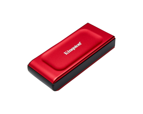 Внешний накопитель SSD Kingston XS1000, 1TB, Type-C/A, USB 3.2 Gen 2, R/W 1050/1000MB/s, 70x33x14mm, 29g., Red