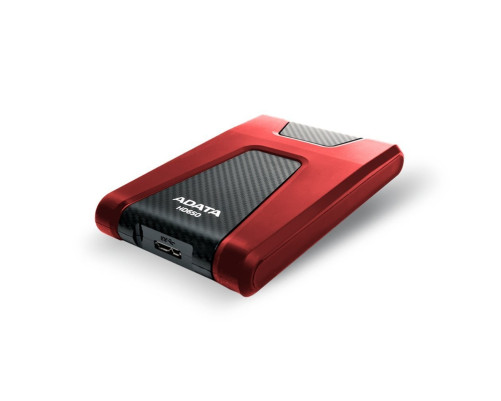 Внешний жёсткий диск 1TB ADATA HD650 (Red), Silicone, USB 3.2 Gen1, AHD650-1TU31-CRD