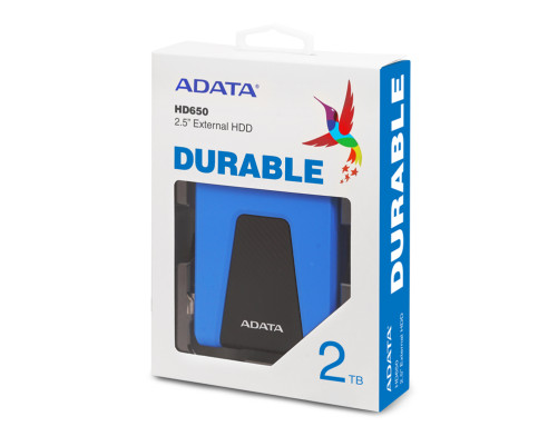 Внешний жесткий диск 2TB ADATA HD650 (Blue) AHD650-2TU31-CBL