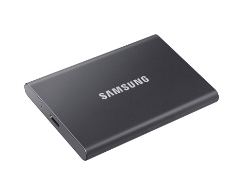 Внешний накопитель SSD Samsung T7, 500GB, Type-C, USB 3.2 Gen2, R/W 1050/1000MB/s, 85x57x8mm, Titan Gray