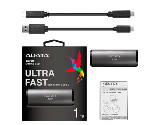 Внешний накопитель SSD ADATA SE760, 1TB, USB 3.2