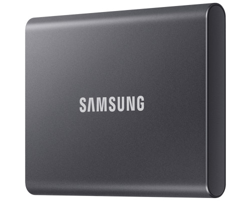 Внешний накопитель SSD Samsung T7, 500GB, Type-C, USB 3.2 Gen2, R/W 1050/1000MB/s, 85x57x8mm, Titan Gray