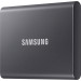 Внешний накопитель SSD Samsung T7, 500GB, Type-C, USB 3.2 Gen2, R/W 1050/1000MB/s, 85x57x8mm, Titan Gray