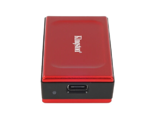 Внешний накопитель SSD Kingston XS1000, 1TB, Type-C/A, USB 3.2 Gen 2, R/W 1050/1000MB/s, 70x33x14mm, 29g., Red