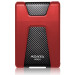 Внешний жёсткий диск 1TB ADATA HD650 (Red), Silicone, USB 3.2 Gen1, AHD650-1TU31-CRD