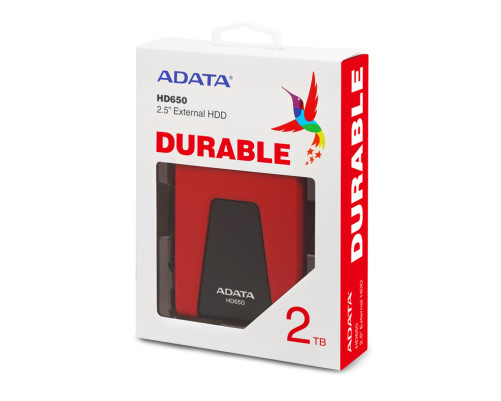 Внешний жесткий диск 2TB ADATA HD650 (Red) AHD650-2TU31-CRD