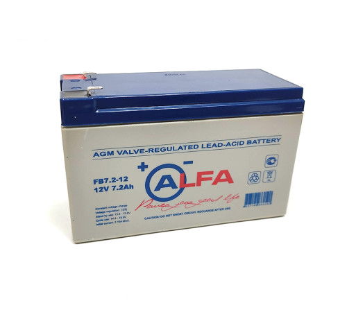 Аккумулятор свинцово-кислотный Alfa Battery FB 7,2-12, 12В/7.2 А/ч