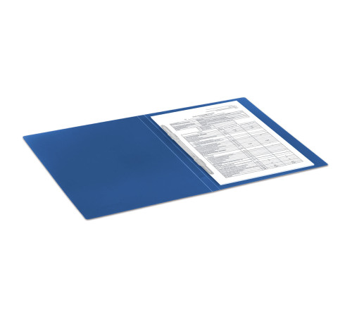Папка с пластиковым скоросшивателем BRAUBERG «Office», синяя, до 100 листов