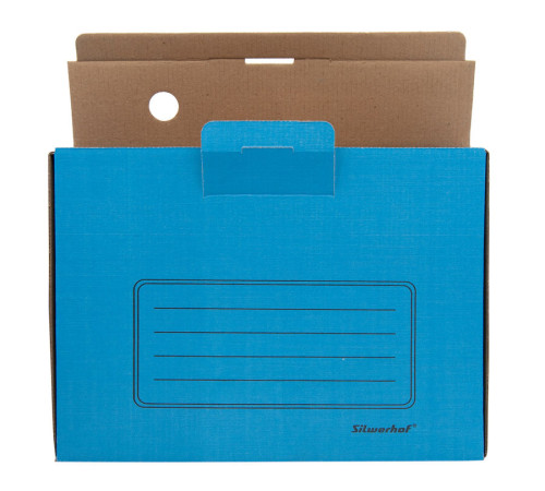 Короб архивный Silwerhof КА-80, микрогофрокартон, 80мм, A4, 340x255x80