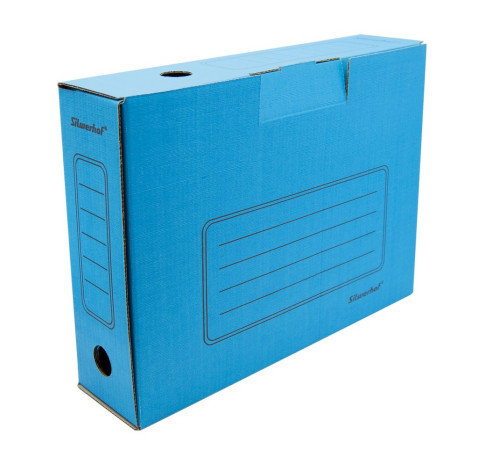 Короб архивный Silwerhof КА-80, микрогофрокартон, 80мм, A4, 340x255x80