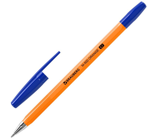 Ручка шариковая BRAUBERG M-500 ORANGE