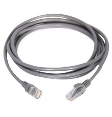 Патч-корд BaseLevel UTP, cat.5e, PVC, 5 м, серый