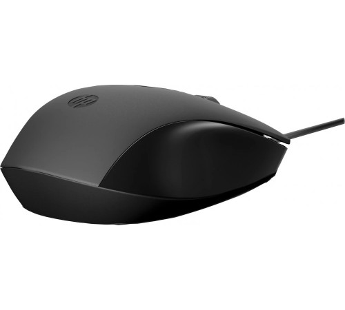 Мышь проводная HP 150, 3 кнопки, 1600 dpi, черный