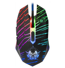 Мышь проводная игровая Defender Dark Agent GM-590L, 6 кнопок,12800 dpi, подсветка, черный