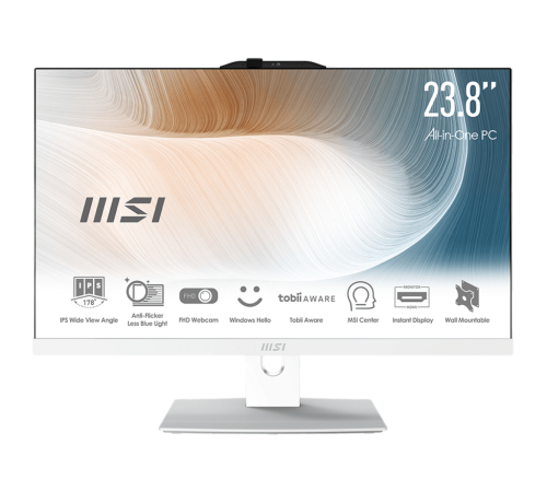 Моноблок MSI Modern AM242P
12M-1046XRU Intel Core i5-1235U/16Gb/SSD512Gb/23.8"/IPS/FHD/60Hz/KB/M/NoOS/White (9S6-AE0712-1046)