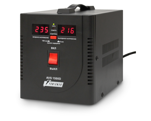 Стабилизатор напряжения Powerman AVS 1500 D, черный Стабилизатор напряжения Powerman AVS 1500 D, черный