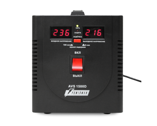 Стабилизатор напряжения Powerman AVS 1500 D, черный Стабилизатор напряжения Powerman AVS 1500 D, черный