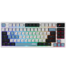 Клавиатура беспроводная игровая MSI FORGE GK600, RGB LED, 4000 mA/h, белый/синий/черный