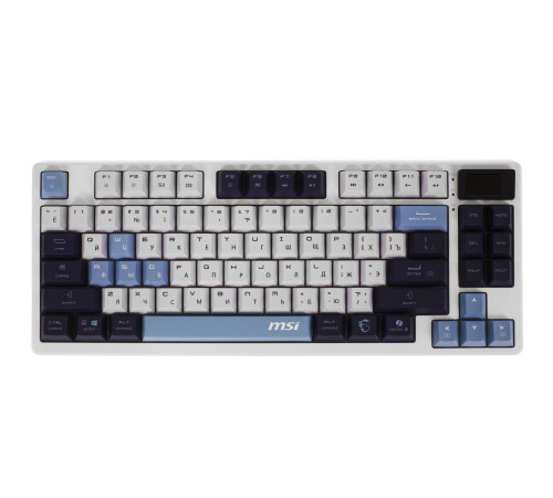 Клавиатура беспроводная игровая MSI FORGE GK600, RGB LED, 4000 mA/h, белый/синий/черный